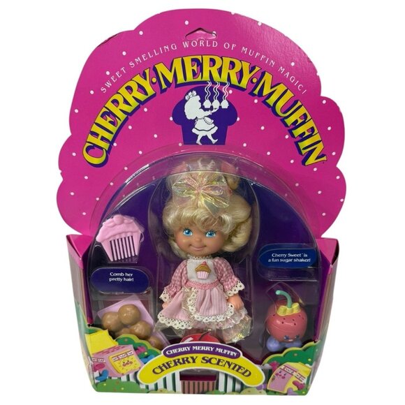 NRFB Vintage 1988 Cherry Merry Muffin Doll Mattel #2016 Scented w/ Cherry Sweet